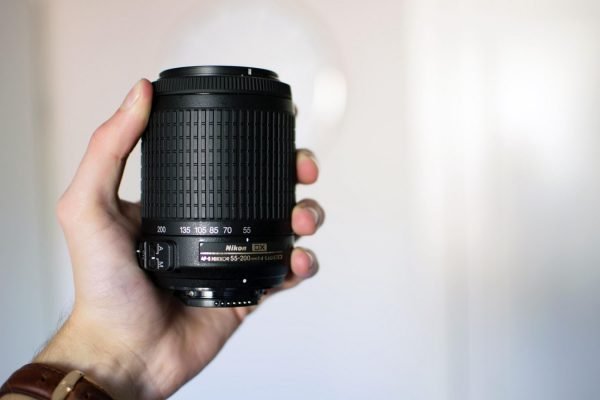 image of a Nikon lens for commercial photography